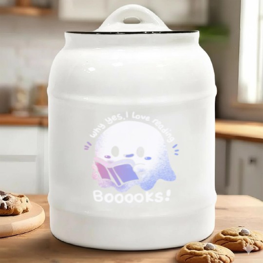 I Love Reading Booooks Ceramic Cookie Jars