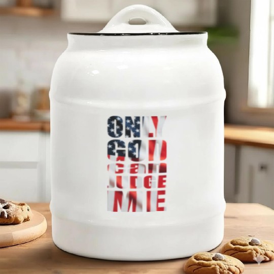 Only God can Judge Me usa Ceramic Cookie Jars