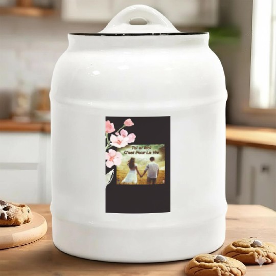 Amour: Toi et moi, C' est pour la vie Ceramic Cookie Jars