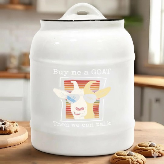 Goat Lover Buy Me A Goat Ceramic Cookie Jars