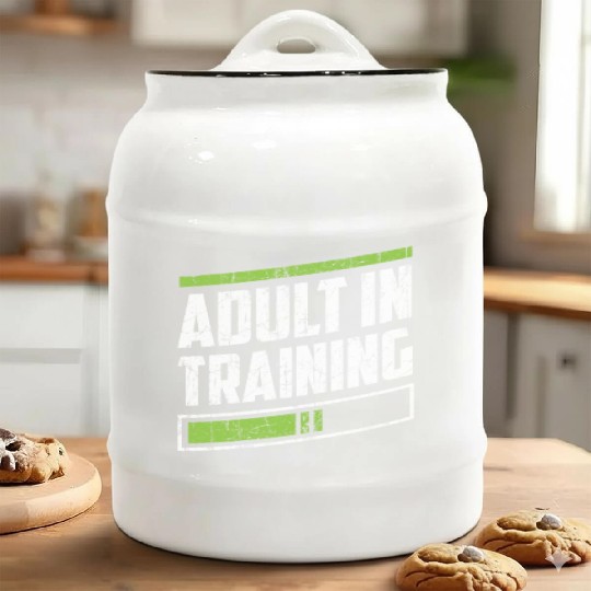 Adult In Training Birthday Adulting Adulthood Ceramic Cookie Jars