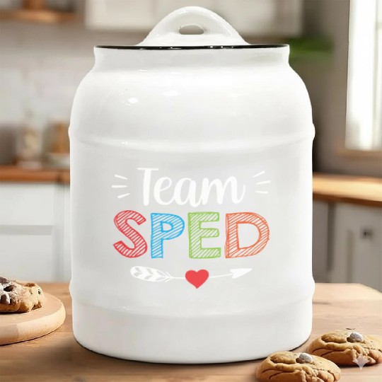 Team Sped Teacher Special Education Awareness Ceramic Cookie Jars