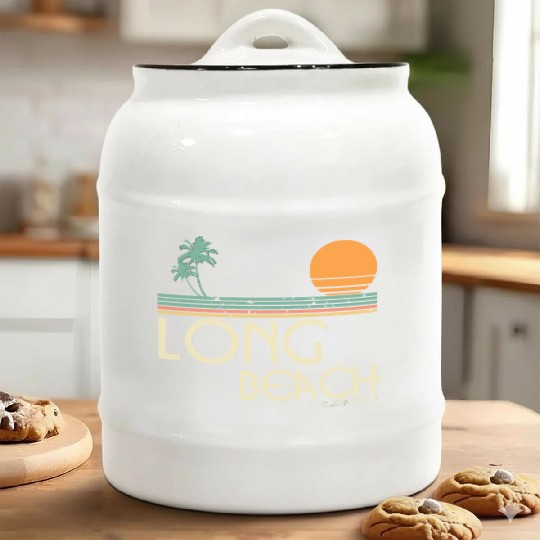 Vintage Long Beach California Ceramic Cookie Jars