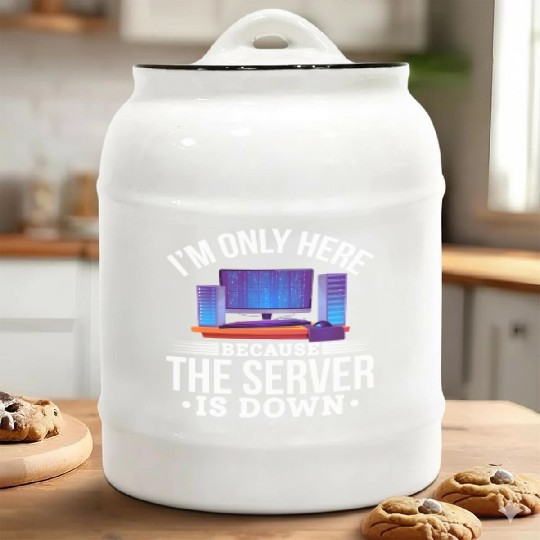 Humorous Computer Science IT Joke Ceramic Cookie Jars