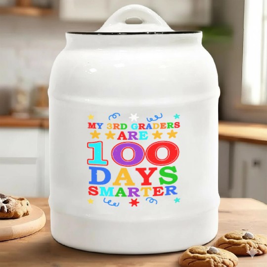 100th Day 3rd Grade Teacher 100 Days Of School Ceramic Cookie Jars