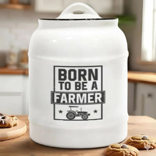 Farming Farmer Vintage Tractor Ceramic Cookie Jars