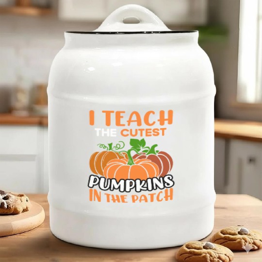 Teacher Halloween Pre-K Teacher Kindergarten Cutes Ceramic Cookie Jars