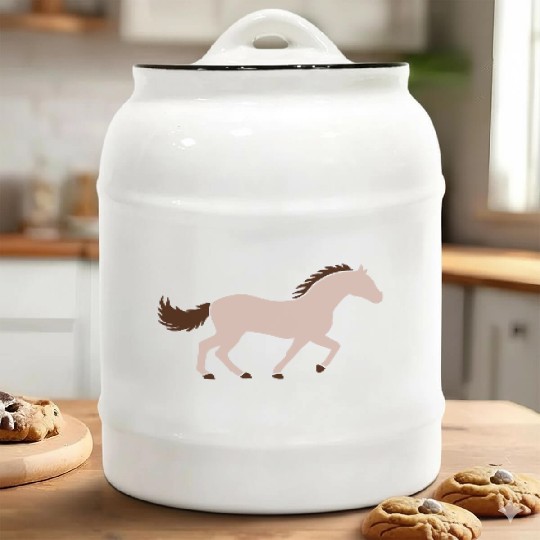Design Running horse silhouette Ceramic Cookie Jars
