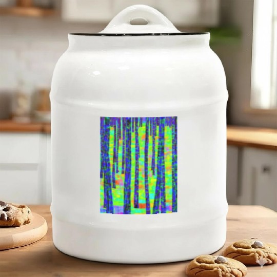Neon Forest Ceramic Cookie Jars