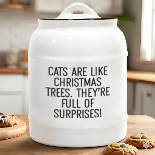Cats are like Christmas trees Theyre full of Ceramic Cookie Jars
