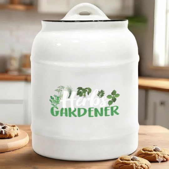 Herbs Gardener Gardening Herb Herbalist Herbalism Ceramic Cookie Jars