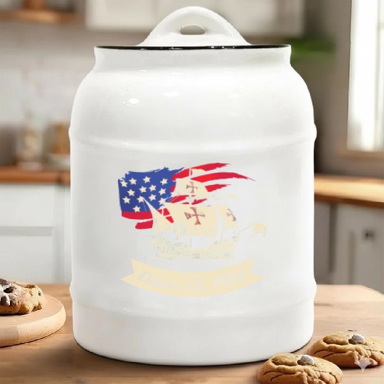 Columbus Day 1492 Ceramic Cookie Jars