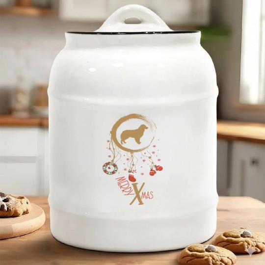 dog dreamcatcher Christmas Australian Shepherd Ceramic Cookie Jars
