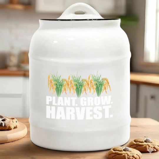 Rice Farmer - Plant Grow Harvest Ceramic Cookie Jars