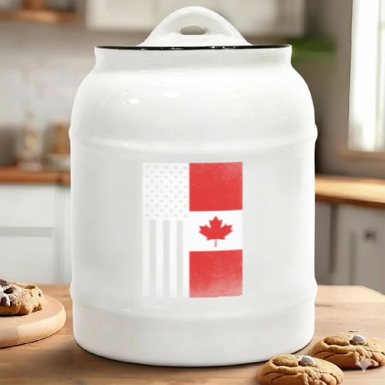 Canada Design for proud Canadian Americans Ceramic Cookie Jars