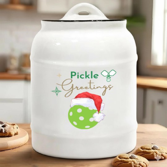 Pickle Greetings Ceramic Cookie Jars