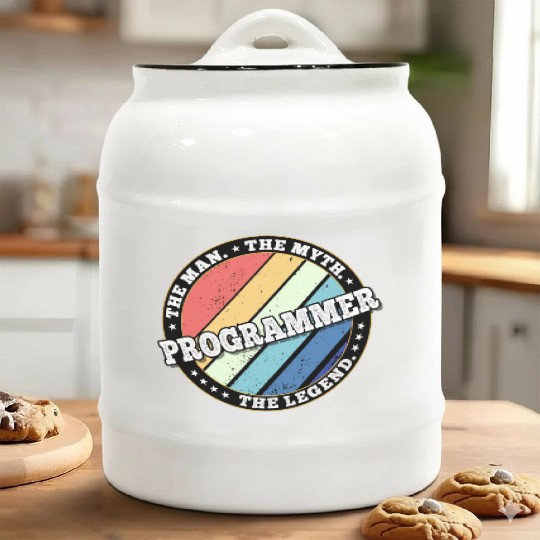 Programmer. The man. The myth. The legend. Ceramic Cookie Jars