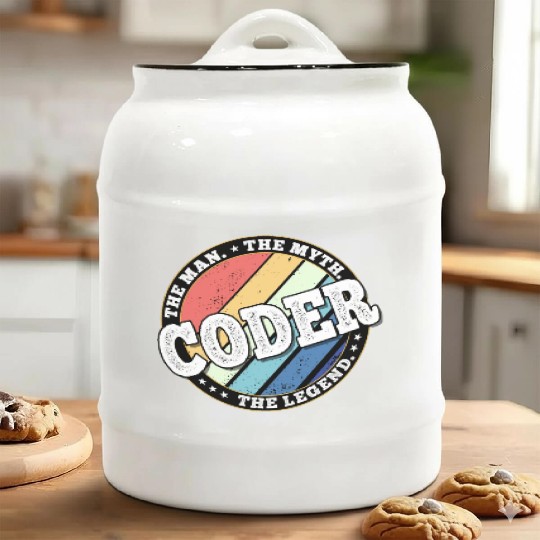 Coder. The man. The myth. The legend. Ceramic Cookie Jars