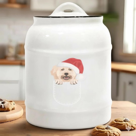 Poodle Merry Christmas Ceramic Cookie Jars