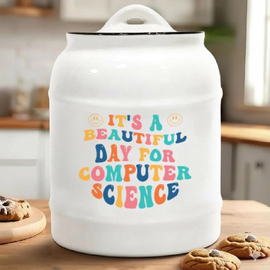 Its a beautiful Day for Computer Science Ceramic Cookie Jars