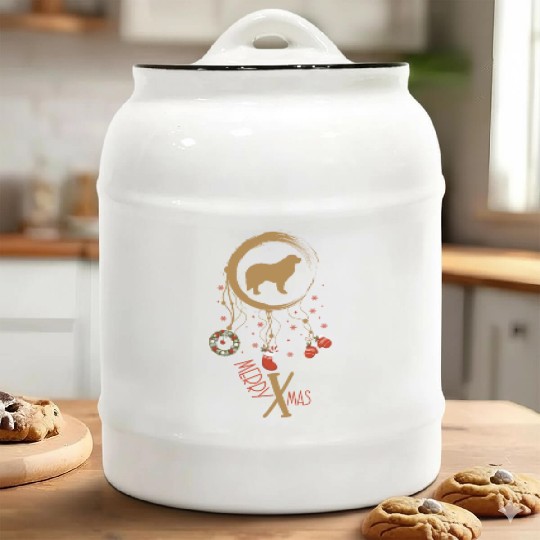 dog dreamcatcher Christmas Great Pyrenees Ceramic Cookie Jars