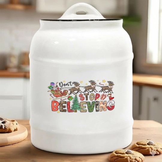 Dont Stop Believing Ceramic Cookie Jars