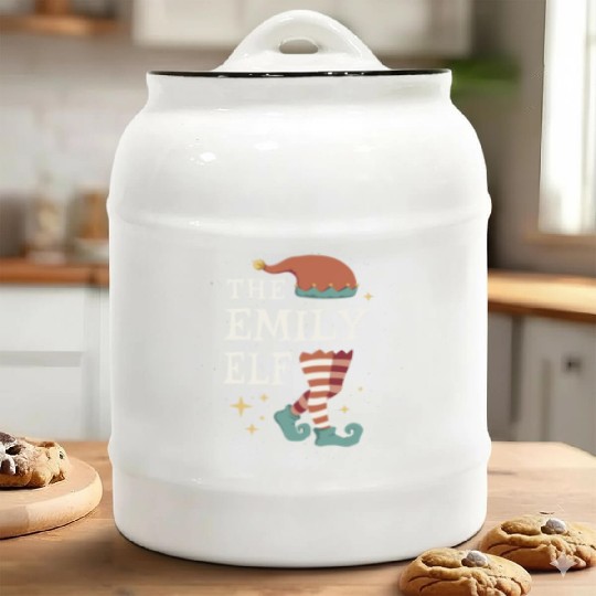 The Emily Elf - Christmas Pajama for Emily Ceramic Cookie Jars