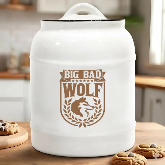 big bad wolf quote Ceramic Cookie Jars