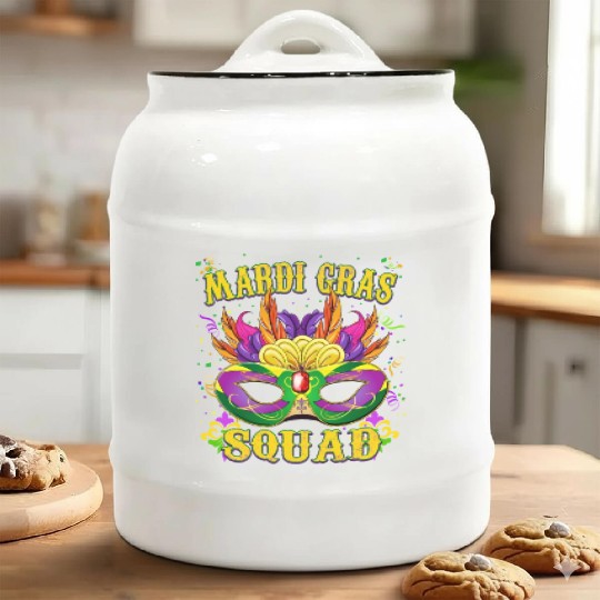 Awesome Mardi Gras Design - Mardi Gras Ceramic Cookie Jars