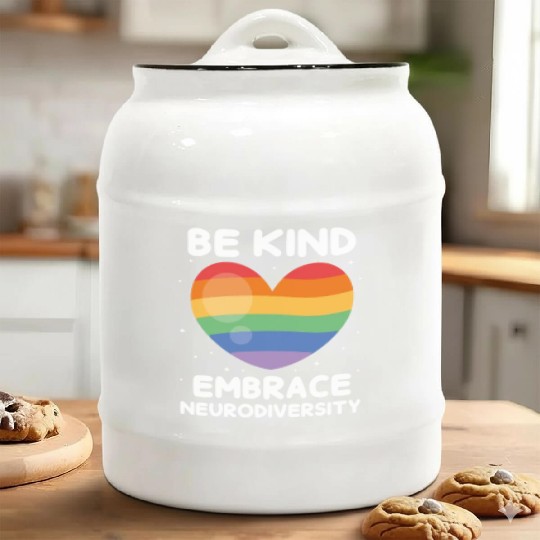 Be Kind Embrace Neurodiversity Ceramic Cookie Jars