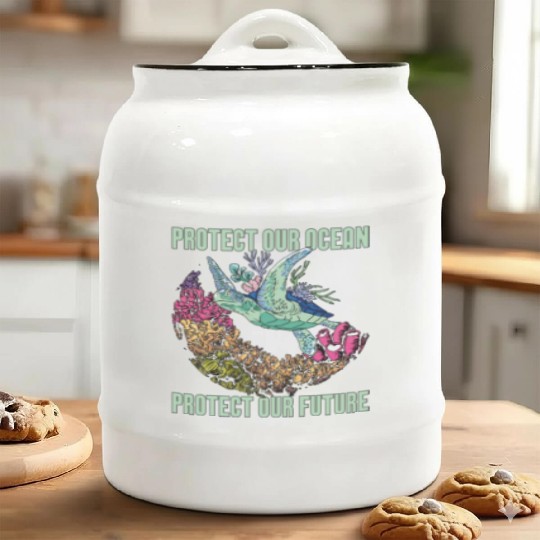 Marine Biology Protect Our Ocean Loves Marine Life Ceramic Cookie Jars