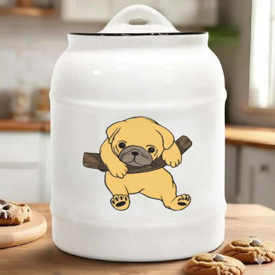 Cute Puppy Hanging Funny Dog Pet Lover Gift Ideas Ceramic Cookie Jars