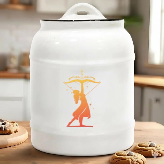 Sagittarius Archer Zodiac Fire Sign Ceramic Cookie Jars
