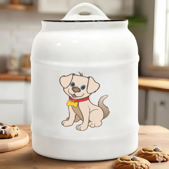 Retriever Cute Puppy Dog Owner Pet Lover Gift Idea Ceramic Cookie Jars