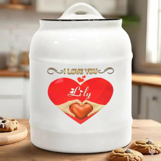 I love you Lily Ceramic Cookie Jars