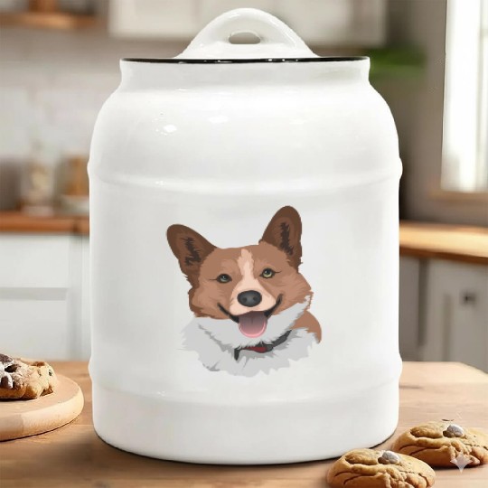 Pembroke Welsh Corgi Cute Dog Owner Pet Lover Gift Ceramic Cookie Jars