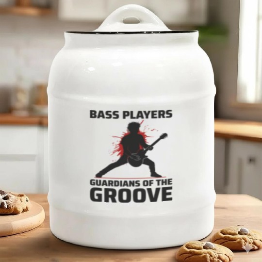 Bass Guitar Player Music Musician Bassist Funny Ceramic Cookie Jars