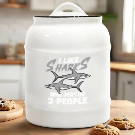Shark Ocean Predator Sea Creature Ceramic Cookie Jars