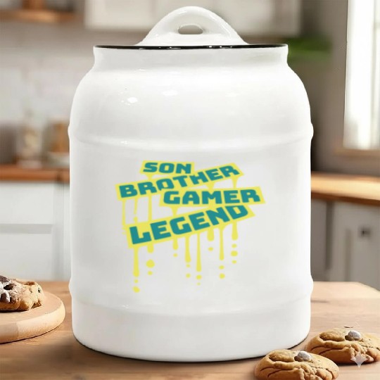 son brother gamer legend Ceramic Cookie Jars