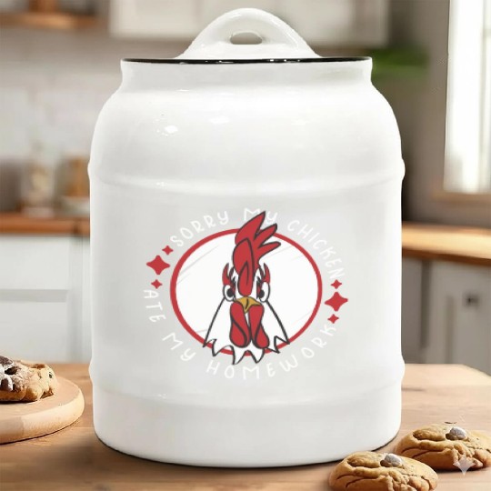Chicken Farmer Gift Funny Chickens Country Farm Ceramic Cookie Jars