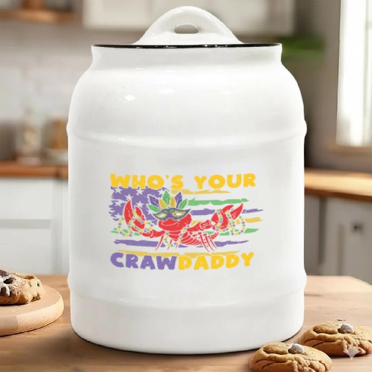 Crawfish Daddy Festival Parade Mardi Gras 2023 Ceramic Cookie Jars