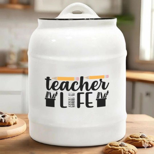 Teacher Life Teachers Day Ceramic Cookie Jars