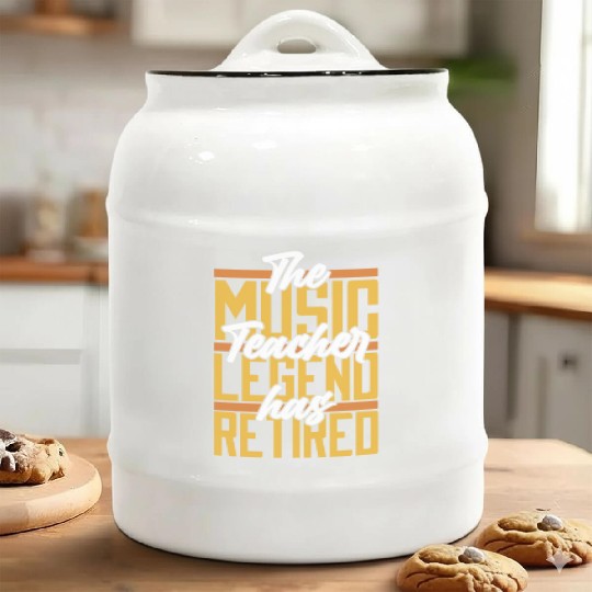 Music Teacher Retired Ceramic Cookie Jars