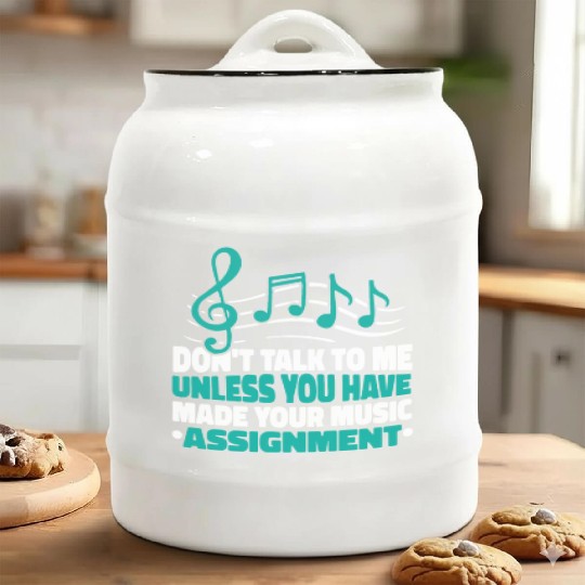 Music Teacher Notes Ceramic Cookie Jars