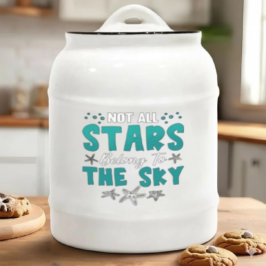 Marine Biology Not All Stars Belong To Marine Life Ceramic Cookie Jars
