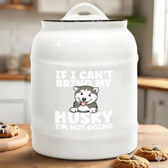 Funny Husky Dog Mom Design For Dor Lover Cool Ceramic Cookie Jars