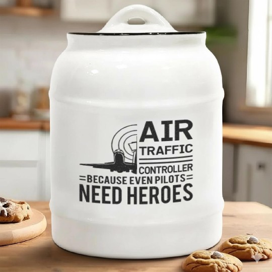 Air Traffic Controller Aircraft Flight Service Ceramic Cookie Jars