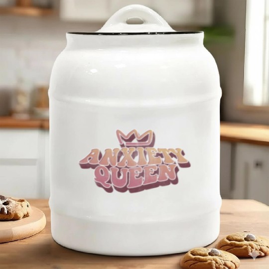 Anxiety Queen Ceramic Cookie Jars