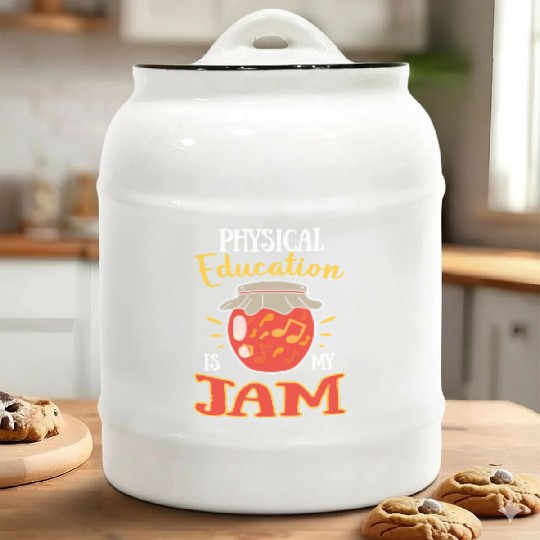 Physical Education Is My Jam Ceramic Cookie Jars