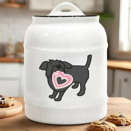 valentines day Dog puppy pet owners gift be mine Ceramic Cookie Jars